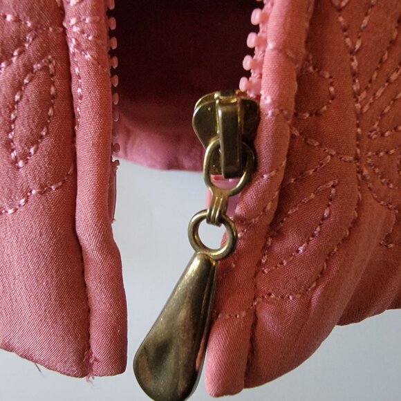 Vintage Pink silk Floral Embroidered Blazer Jacket With Full Zip & Long Sleeves - Picture 3 of 16